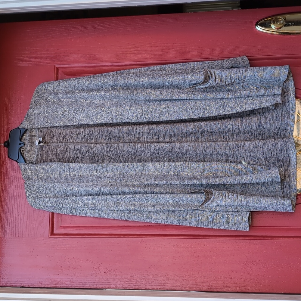 Calvin Klein Metallic Knit Cardigan - Black, Gray & Gold
